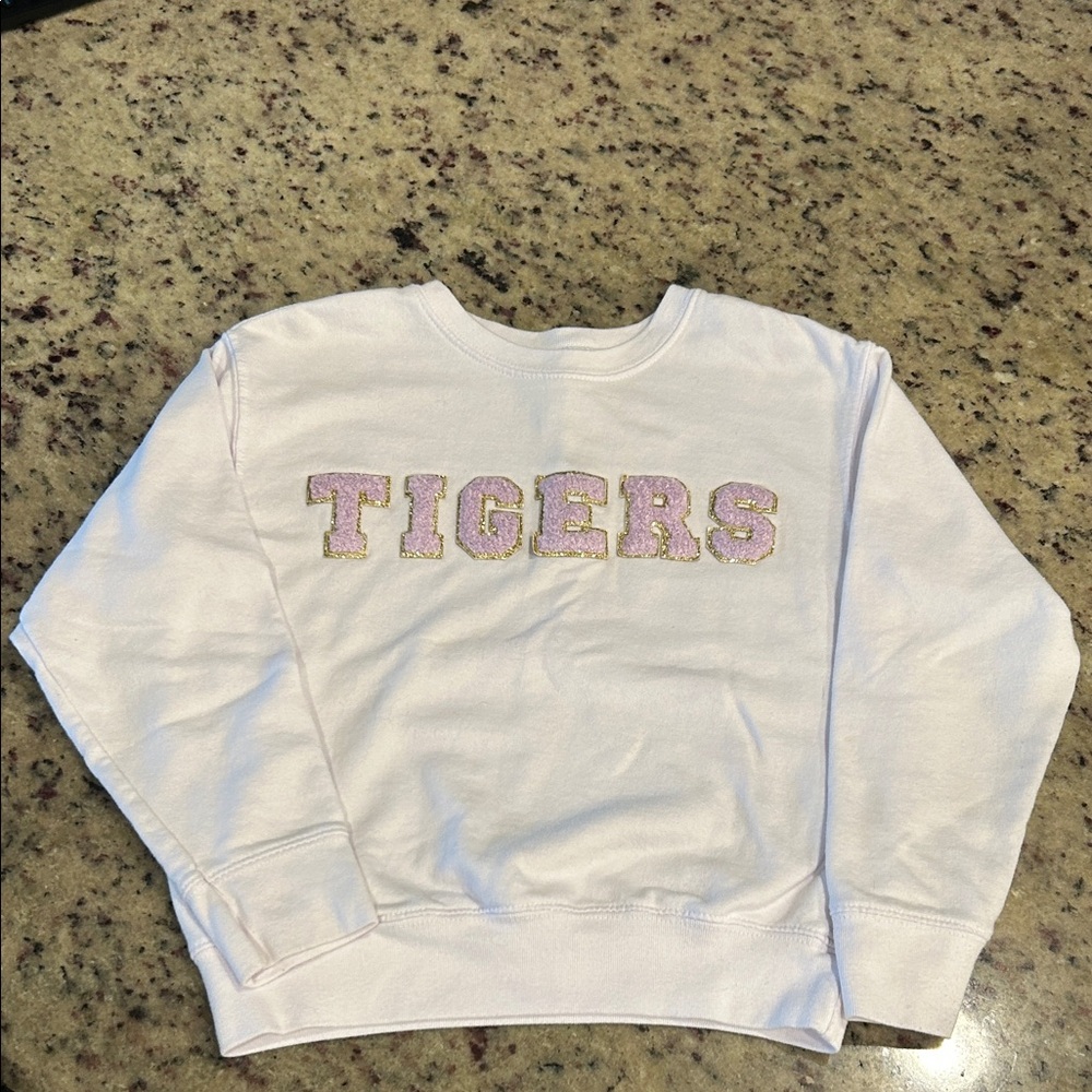Kids Lavender and White 'Tigers' Sweatshirt